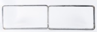 NUMBER PLATE SURROUNDS: Two chrome number plate surrounds to suit rear Italian number plates [Location: Melbourne]