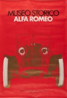 ALFA ROMEO: A large poster promoting the Alfa Romeo Museum in Lombardy, Italy, 1m high, 69cm wide [Location: Melbourne]