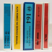 ALFA ROMEO: A group of six reprinted Alfa Romeo workshop manuals, covering models V6 2.5, 75, 164 and V6 3.0 Milano [Location: Melbourne] - 2