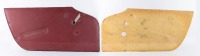 DOOR TRIMS: Two door trims believed to suit Maserati 3500GT or 5000GT, includes one red vinyl trim & one trim template [Location: Melbourne]