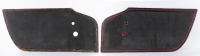 DOOR TRIMS: Two door trims believed to suit Maserati 3500GT or 5000GT, includes one red vinyl trim & one trim template [Location: Melbourne] - 2