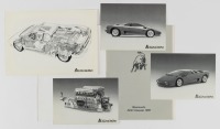 LAMBORGHINI: A 1990 dated Lamborghini Diablo press kit for the Monte Carlo launch, all text in Italian, includes three separate b&w photo cards and one cut-away diagram [Location: Melbourne]