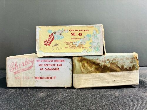 CHEVROLET: Three pairs of Chroley tie rod ends (SE.45), believed to suit Chevrolet trucks 1939-1945, GMC trucks 1939-1945 and Pontiac 1933-1936 [Location: Sydney]