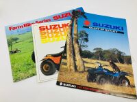 SUZUKI: A group of six Sales Brochures for various models including Mighty Boy, Vitara, LJ80 Series and quad bikes [Location: Sydney] - 2