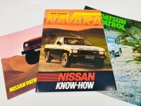 DATSUN/NISSAN: A group of three Sales Brochures for the Patrol (2) and Navara [Location: Sydney]