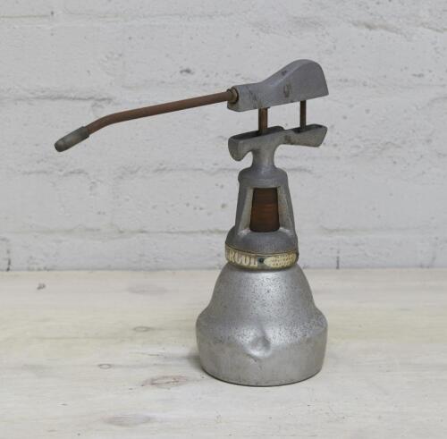 ENERGOL: An aluminium upper clyinder lubricant hand dispenser pump with Energol branding, 33cm high.