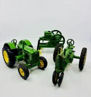 JOHN DEER: Three 1:16 scale John Deer models by Ertl including the Model E Stationary Hit-and-Miss Engine, the 1933 Model A and the Model 80 [Location: Sydney]