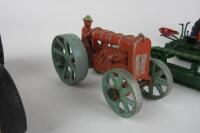 TRACTOR MODELS: Four die-cast tractor and crawler - various makes and models - 3