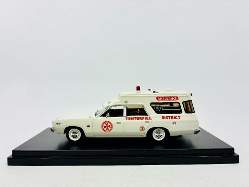 97 · CHRYSLER: A 1:43 scale model by Trax of the Chrysler VH Valiant Ambulance with display case [Location: Sydney]