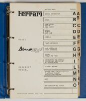 FERRARI 308 GT4 DINO: An original 1975 Ferrari 308 GT4 Dino Workshop Manual [Location: Melbourne] - 2