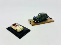 FIAT: Two models of different scales including a 1:43 scale Fiat 508 Berlina by Brumm and a 1:76 scale Austin A90 Atlantic by Oxford [Location: Sydney]