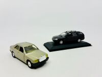 MERCEDES-BENZ: Two 1:43 scale models including a Mercedes-Benz 190 by Solido and a Ford Modeo Wagon by Minichamps, complete with original packaging. [Location: Sydney]