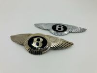 BENTLEY: A pair of enamel 'Winged B' badges - 3