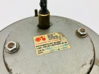 JAEGER TACHOMETER: A large Jaeger Model 12022 6000rpm tachometer with white markings on a black dial and painted redline, 15cm diameter - 4
