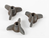 WING NUTS: Three circa 1960s Ferrari air filter box wing nuts [Location: Melbourne]
