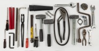 FERRARI TOOLS: A group of both early and current tools, some thought to possibly be for early Ferrari tool kits but unable to verify [Location: Melbourne]