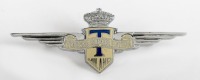 SUPERLEGGERA: A 'Touring Superleggera Milano' winged logo body badge, appears new, measures 8.5cm wide [Location: Melbourne]