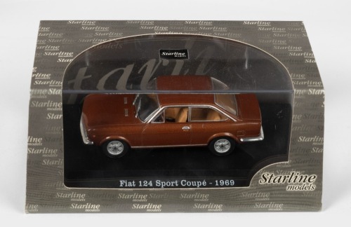 FIAT: A Starline Models 1:43 scale 1969 Fiat 124 Sport Coupe in brown in original box [Location: Melbourne]