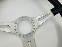 MOTO-LITA STEERING WHEEL: An original leather rimmed 350mm steering wheel - 4