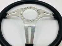 MOTO-LITA STEERING WHEEL: An original leather rimmed 350mm steering wheel - 5