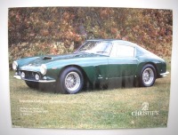 POSTER: A large poster promoting the Christie's 1990 Important Collectors' Motor Cars auction in Melbourne, June 1990, featuring a Ferrari 250 GT, 57cm high, 76cm wide [Location: Melbourne]