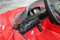 FERRARI: A Rastar childrens electric ride-on Ferrari car, with remote control option for parents, 1.2m long, 60cm wide [Location: Melbourne] - 6