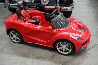 FERRARI: A Rastar childrens electric ride-on Ferrari car, with remote control option for parents, 1.2m long, 60cm wide [Location: Melbourne] - 9