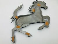 FERRARI: A cast metal Cavallino Rampante (Prancing Horse), approx 40cm high x 30cm wide - 4