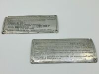 FERRARI: A pair of original identification plates for Oil Lubrication and Engine Firing Order - 3