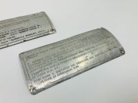 FERRARI: A pair of original identification plates for Oil Lubrication and Engine Firing Order - 4