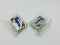 PININFARINA: A pair of rectangular emblems with mounts, approx. 6cm high x 3cm wide - 4