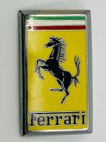 FERRARI: An enamel Prancing Horse badge with mounts, approx. 3.5cm wide x 6cm high - 2