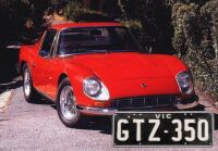 LAMBORGHINI: The original Victorian number plate 'GTZ 350' off the extremely rare (1 of 2 produced) 1965 Lamborghini 3500 GTZ Zagato [Location: Melbourne]