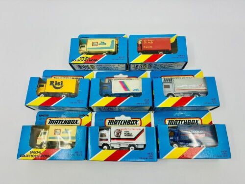 205 · MATCHBOX: Eight 1:64 scale Matchbox models, all in original packaging [Location: Sydney]