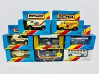 MATCHBOX: Eight 1:64 scale Matchbox models, all in original packaging [Location: Sydney]