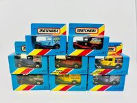 MATCHBOX: Eight 1:64 scale Matchbox models featuring the Ford Model A Vans (MB38) in various liveries [Location: Sydney]