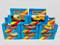 MATCHBOX: Eight 1:64 scale Matchbox models featuring the Ford Model A Van (MB38) in various liveries [Location: Sydney]