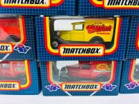 MATCHBOX: Eight 1:64 scale Matchbox models featuring the Ford Model A Van (MB38) in various liveries, all in original packaging [Location: Sydney] - 6