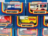 MATCHBOX: Eight 1:64 scale Matchbox models featuring the Ford Model A Van (MB38) in various liveries, all in original packaging [Location: Sydney] - 7