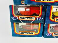MATCHBOX: Eight 1:64 scale Matchbox models featuring the Ford Model A Van (MB38) in various liveries, all in original packaging [Location: Sydney] - 9