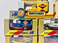 MATCHBOX: Eight 1:64 scale Matchbox models featuring the Ford Model A Van (MB38) in various liveries, all in original packaging [Location: Sydney] - 7