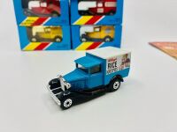 MATCHBOX: Seven 1:64 scale Matchbox models featuring the Ford Model A Van (MB38) in various liveries [Location: Sydney] - 2