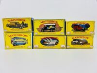 MATCHBOX: Six Matchbox Models of Yesteryear models in various scales, all in original packaging [Location: Sydney]