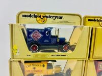 MATCHBOX YESTERYEAR: Four Matchbox Models of Yesteryear 1:43 scale models featuring the 1912 Ford Model T in various liveries, all in original packaging [Location: Sydney] - 2