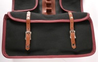 TOOL ROLL: A high-quality canvas tool roll with leather straps and red piping, suits Maserati and other Italian marques. Made in Sheffield, England. Once extended measures 82cm high, 38cm wide [Location: Melbourne] - 5