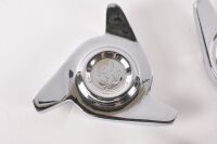 WHEEL SPINNERS: Four Ferrari three ear wheel spinner knock-offs, including three right hand thread and one left hand. Each measure approximately 55mm internally [Updated Description & Photos] [Location: Melbourne] - 2
