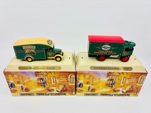269 · MATCHBOX YESTERYEAR: Two Matchbox Models of Yesteryear 'Great Beers of the World' series 1:43 scale models, both in original packaging [Location: Sydney]