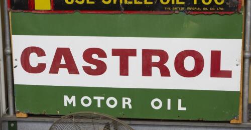 CASTROL: An enamel 'Castrol Motor Oil' sign, 183x91cm.