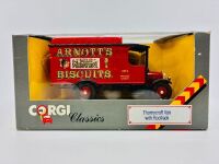 CORGI: A Thornycroft Van with Roofrack in 'Arnott's Biscuits' livery by Corgi, complete with original packaging [Location: Sydney]