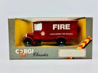 CORGI: A Thornycroft Van in 'Lincolnshire Fire Brigade' livery by Corgi, complete with original packaging [Location: Sydney]